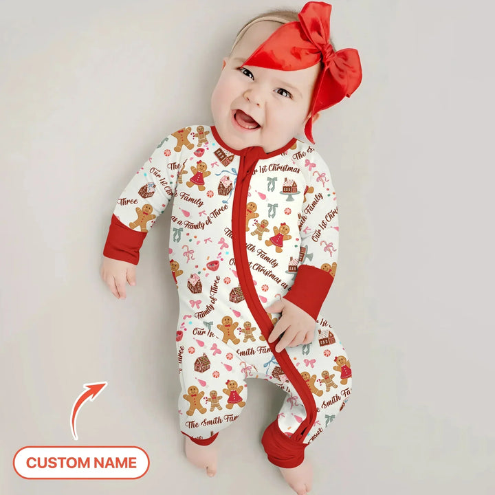 Custom Name Family Gingerbread Convertible Zippy , Custom Name Family Gingerbread Convertible Zippy - 0-3M