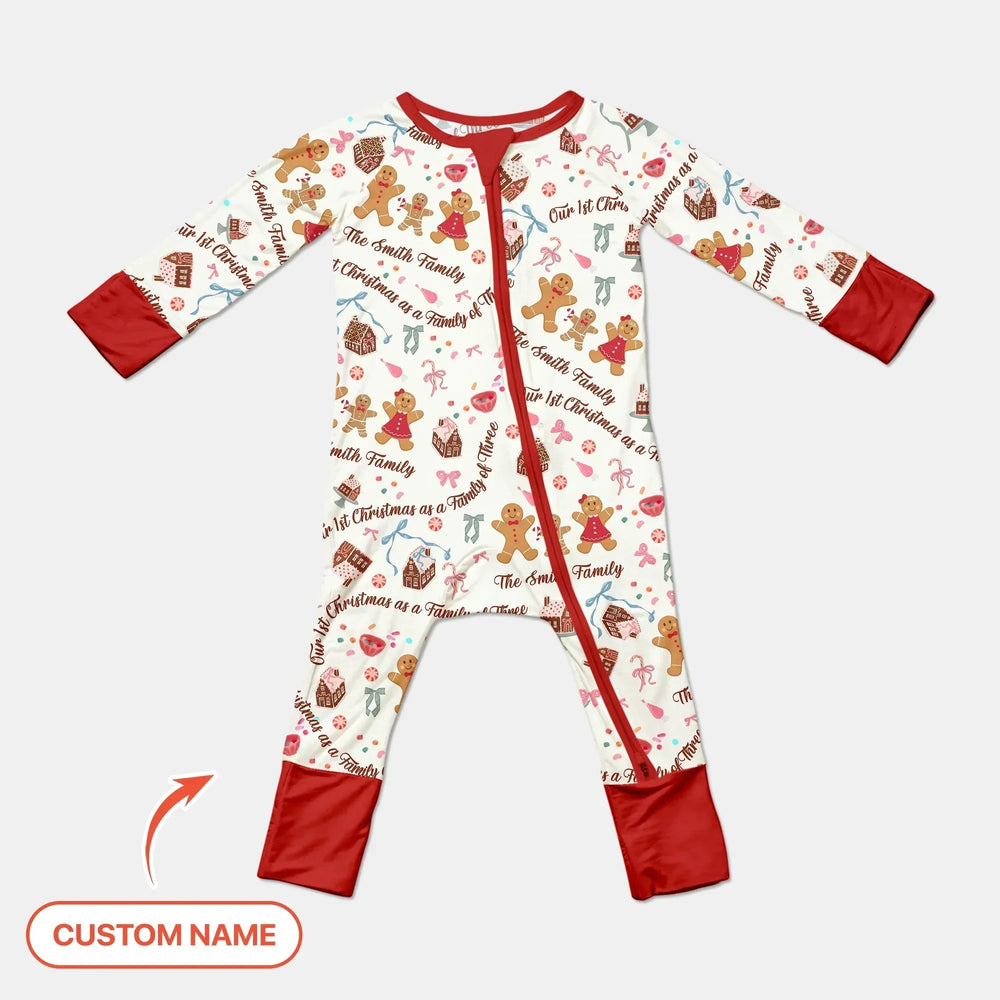 Custom Name Family Gingerbread Convertible Zippy , Custom Name Family Gingerbread Convertible Zippy - 0-3M