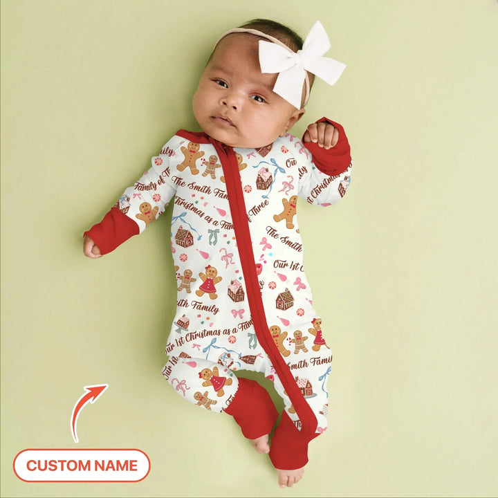 Custom Name Family Gingerbread Convertible Zippy , Custom Name Family Gingerbread Convertible Zippy - 0-3M