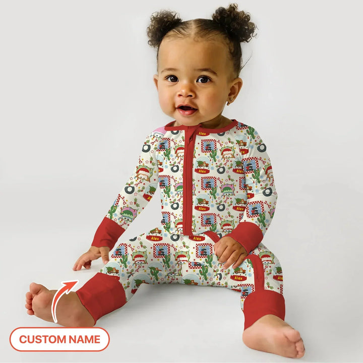 Custom Name Funny Christmas Cars Convertible Zippy , Custom Name Funny Christmas Cars Convertible Zippy - 0-3M