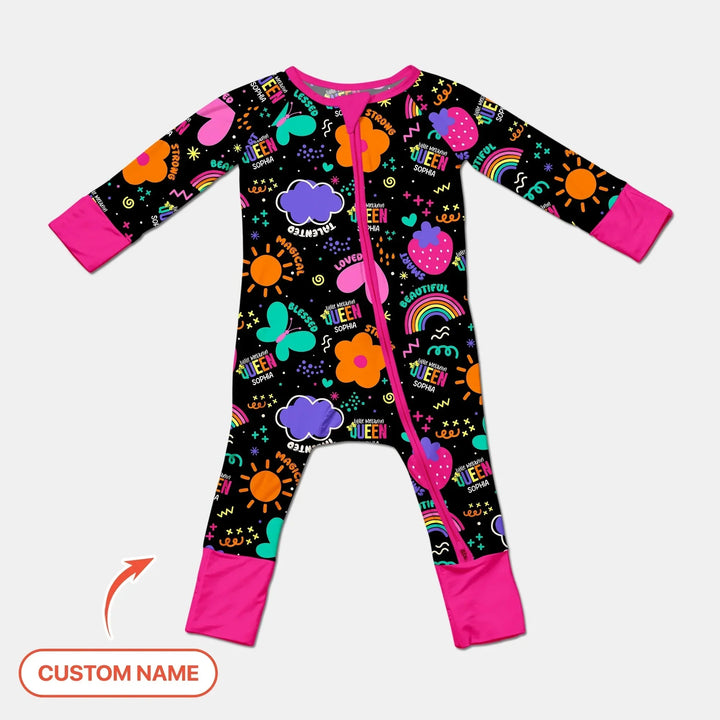 Custom Name Little Melanin Queen Convertible Zippy , Custom Name Little Melanin Queen Convertible Zippy - 0-3M