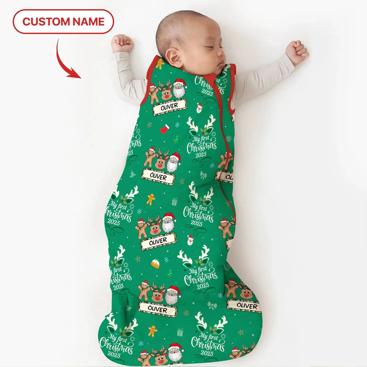 Custom Name "My Deer First's Christmas" For Boy - Sleep Bag , Custom Name "My Deer First's Christmas" For Boy - Sleep Bag - XS / 0.5 TOG