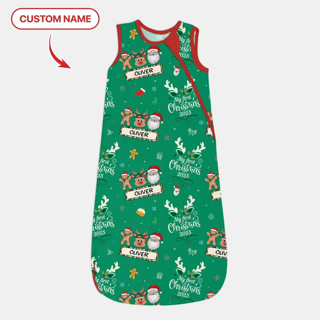 Custom Name "My Deer First's Christmas" For Boy - Sleep Bag , Custom Name "My Deer First's Christmas" For Boy - Sleep Bag - XS / 0.5 TOG