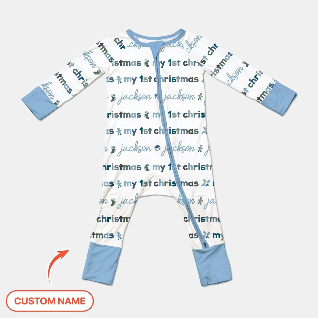Custom Name My First Christmas Color Mood Convertible Zippy , Custom Name My First Christmas Color Mood Convertible Zippy - 0-3M