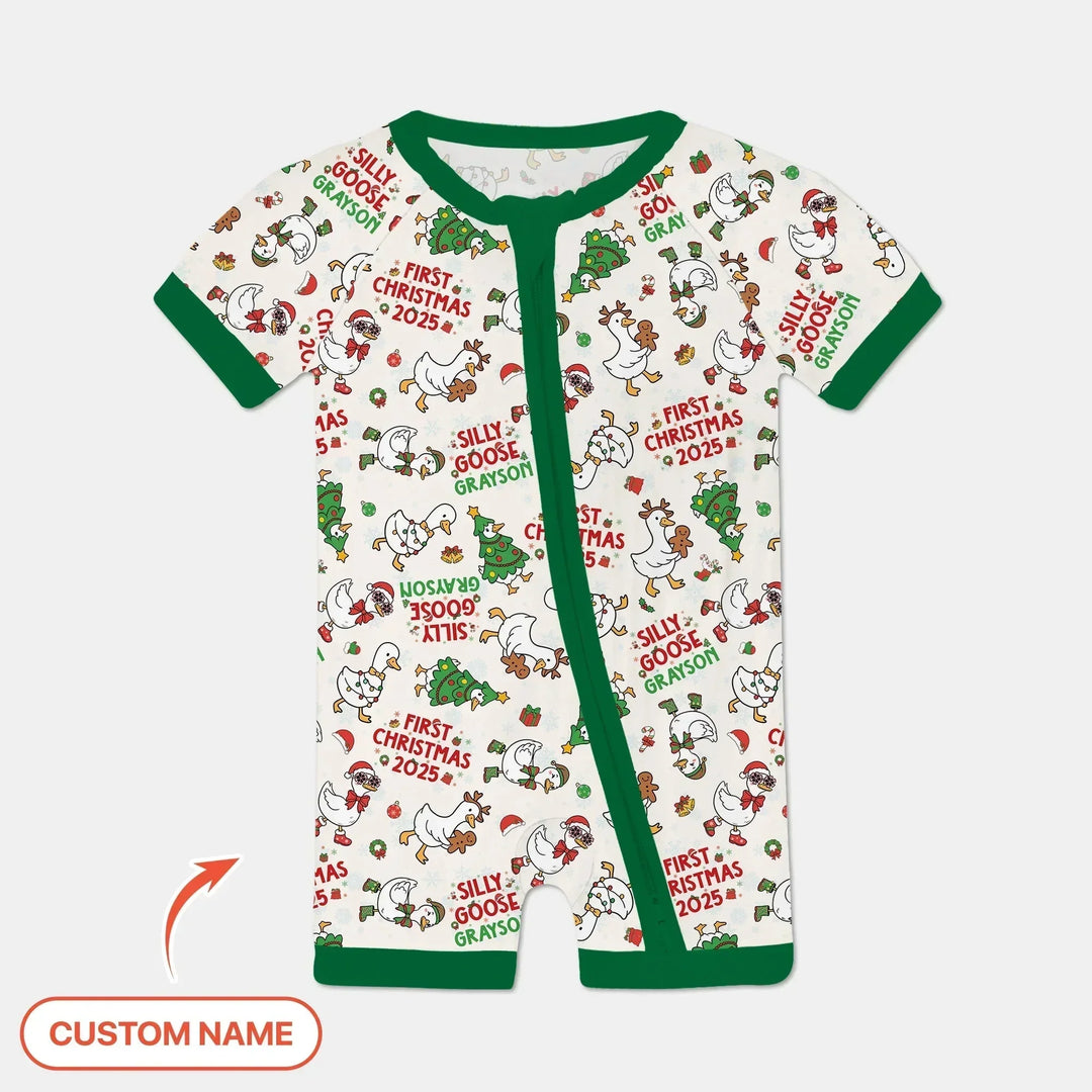 Custom Name "Silly Goose" Shorty Zippy , Custom Name "Silly Goose" Shorty Zippy - 0-3M