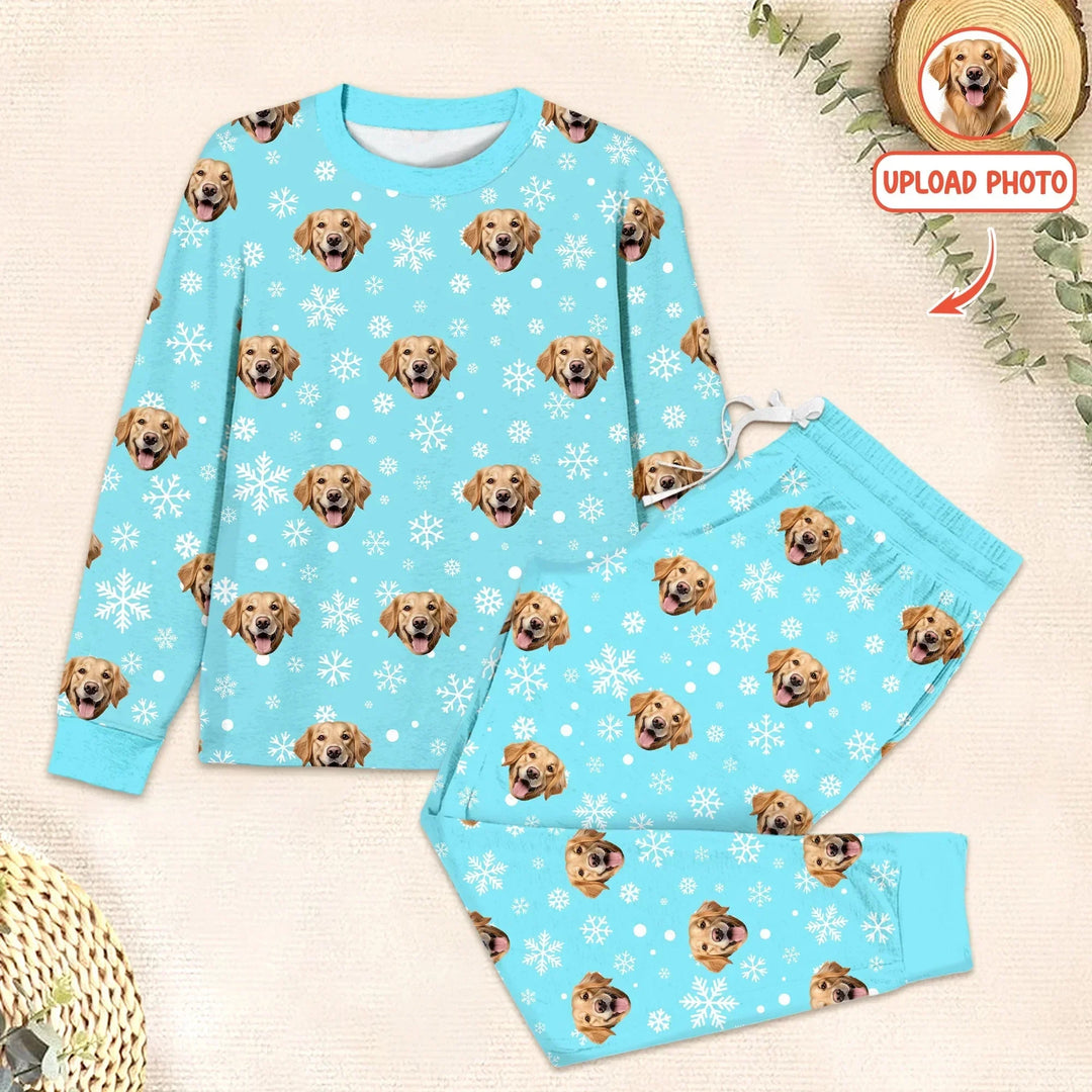 Custom Pet Face Photo Men's Pajama Set For Christmas , Custom Pet Face Photo Men's Pajama Set For Christmas - Combo Shirt & Pants / XS
