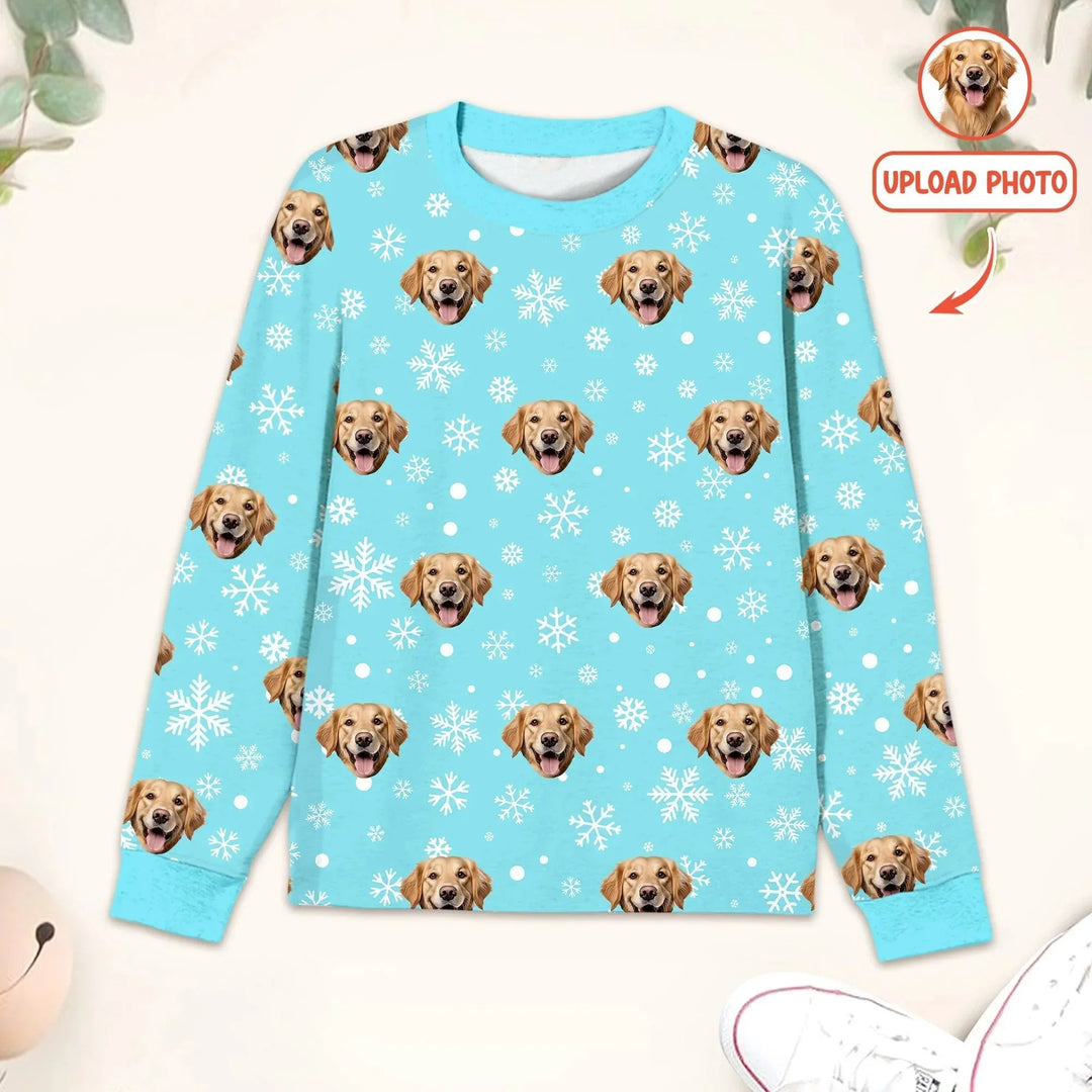 Custom Pet Face Photo Men's Pajama Set For Christmas , Custom Pet Face Photo Men's Pajama Set For Christmas - Only Shirt / XS