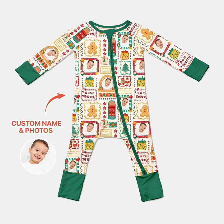 Custom Photo Christmas Frame Custom Name Convertible Zippy , Custom Photo Christmas Frame Custom Name Convertible Zippy - 0-3M