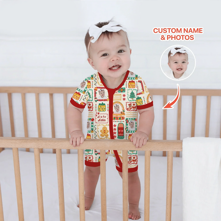 Custom Photo Christmas Frame Custom Name Shorty Zippy , Custom Photo Christmas Frame Custom Name Shorty Zippy - 0-3M