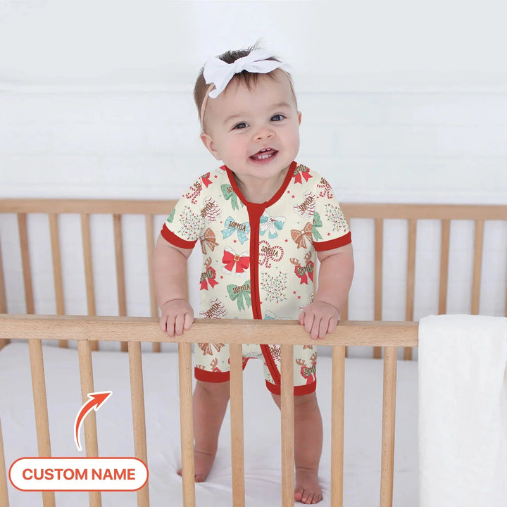 Custom Retro Bowl Christmas Shorty Zippy , Custom Retro Bowl Christmas Shorty Zippy - 0-3M