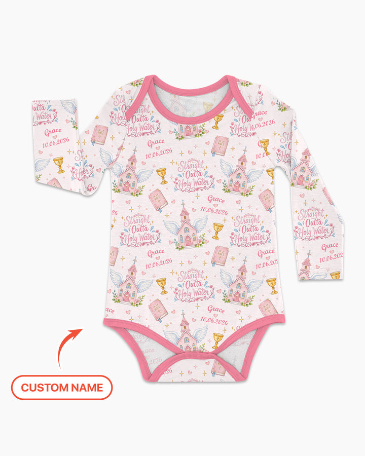 Gerippte Babykleidung mit individuellem Foto - Weich &amp; Skizzenhaft