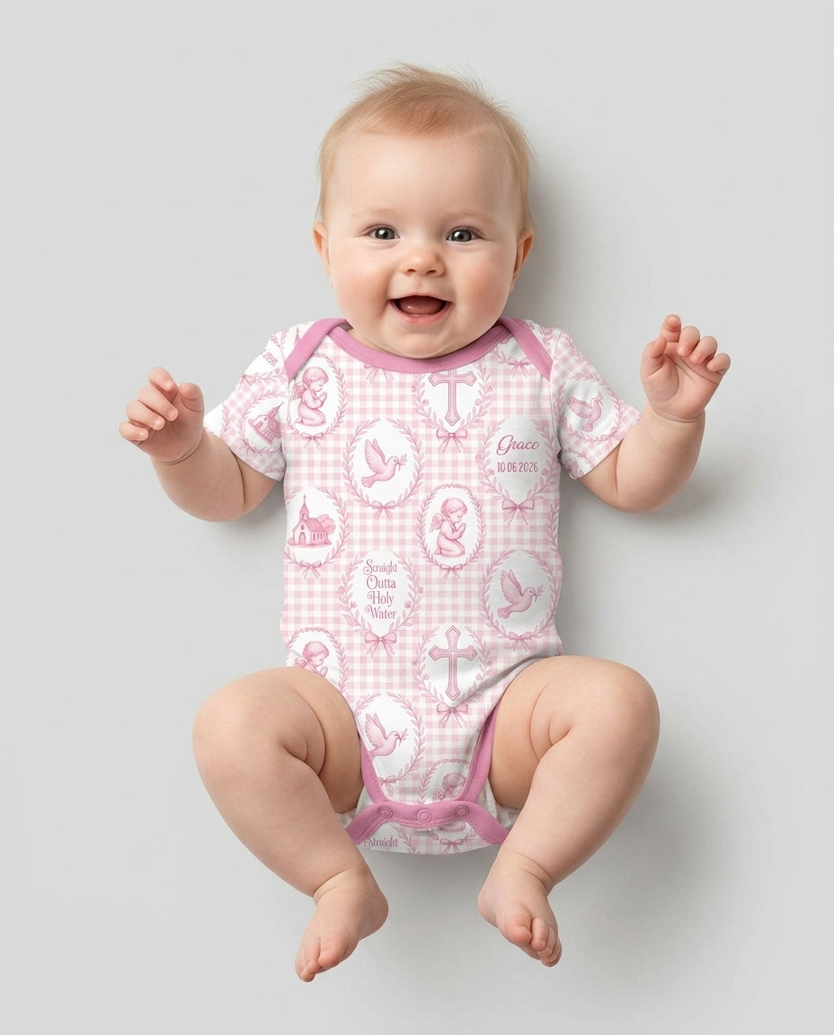 Gerippte Babykleidung mit individuellem Foto - Weich &amp; Skizzenhaft