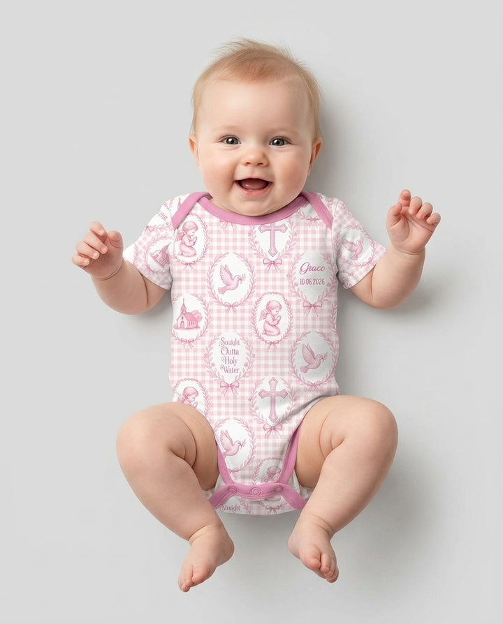 Gerippte Babykleidung mit individuellem Foto - Weich &amp; Skizzenhaft