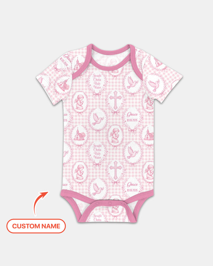 Gerippte Babykleidung mit individuellem Foto - Weich &amp; Skizzenhaft