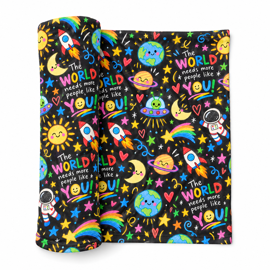 The World Needs More People Like You Bamboo Swaddle Blanket