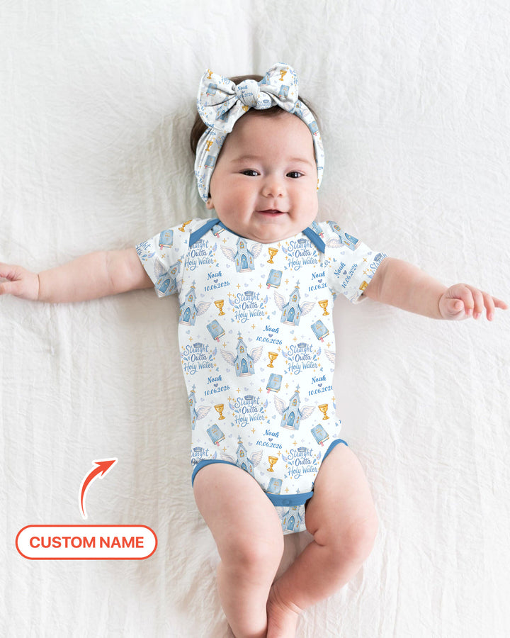 Gerippte Babykleidung mit individuellem Foto - Weich &amp; Skizzenhaft