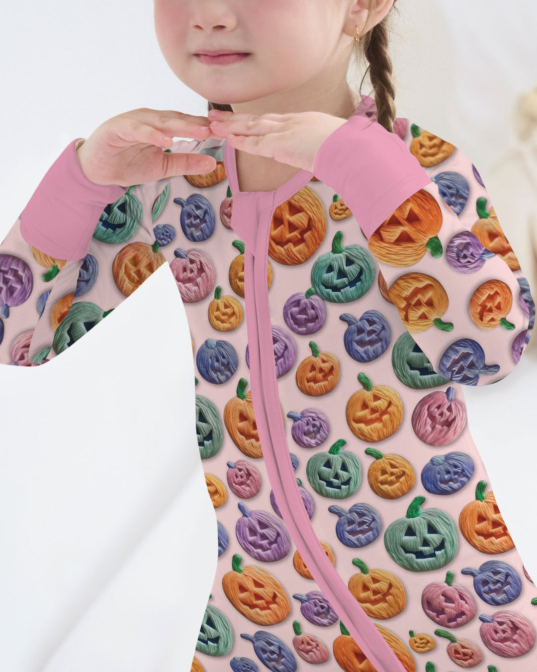 Happy Halloween Pastel Jack O Lanterns Bamboo Convertible Zippy
