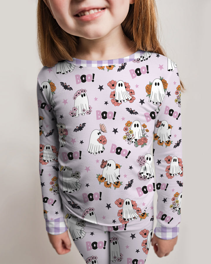 Blooming Boo Crew Bamboo Two Piece Long Sleeve Pajama Set