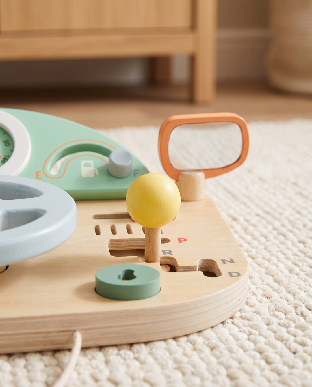 Interactive Wooden Steering Wheel