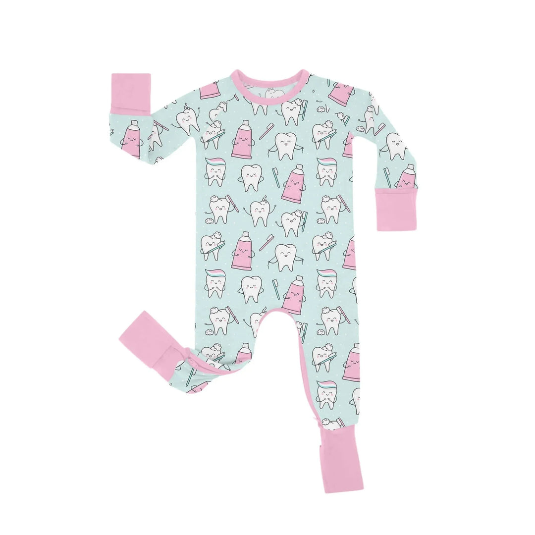 Dental Crescent Zippered Romper , Dental Crescent Zippered Romper - Newborn
