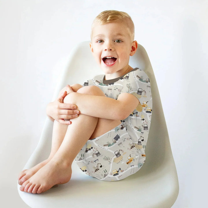 Diggers Route Map Two Piece Short Sleeve Shorts Pajama Set , Diggers Route Map Two Piece Short Sleeve Shorts Pajama Set - 12-18M