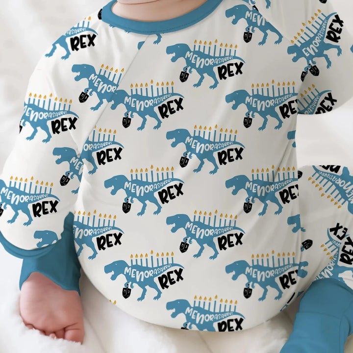 Dinosaur Hanukkah Boy Convertible Zippy , Dinosaur Hanukkah Boy Convertible Zippy - 0-3M
