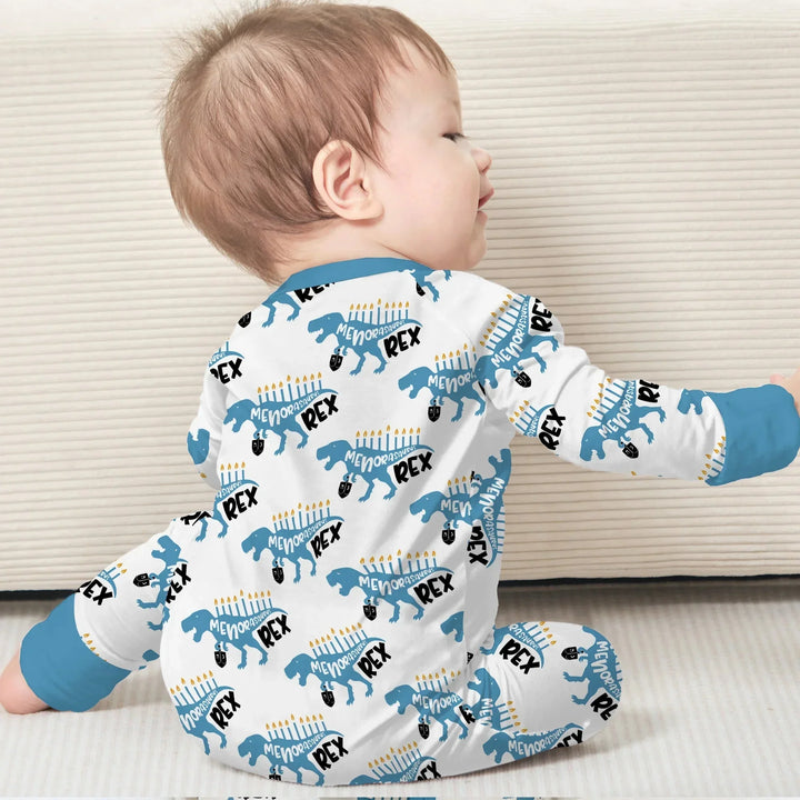 Dinosaur Hanukkah Boy Convertible Zippy , Dinosaur Hanukkah Boy Convertible Zippy - 0-3M