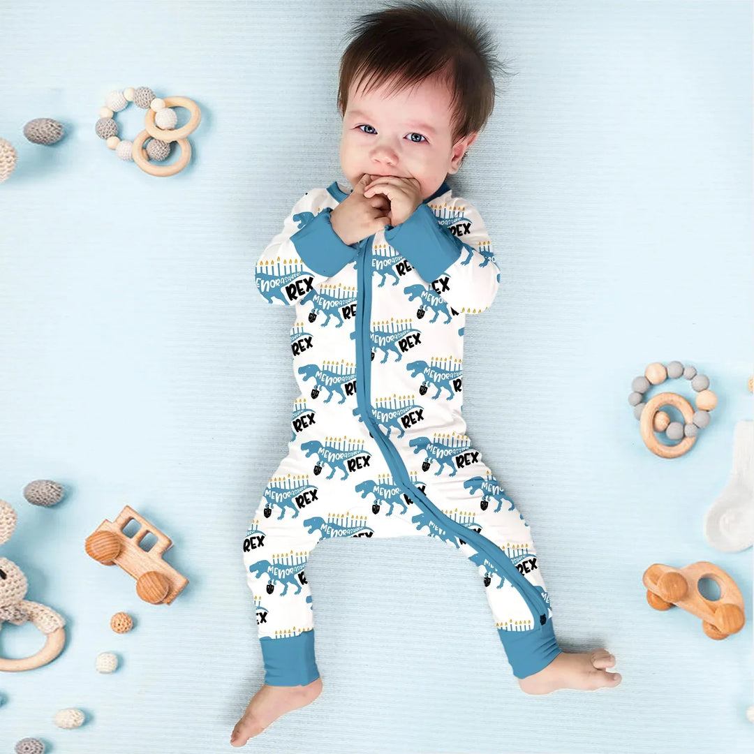 Dinosaur Hanukkah Boy Convertible Zippy , Dinosaur Hanukkah Boy Convertible Zippy - 0-3M