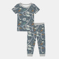 Dinosaur Route Map Two Piece Short Sleeve Pajama Set , Dinosaur Route Map Two Piece Short Sleeve Pajama Set - 12-18M