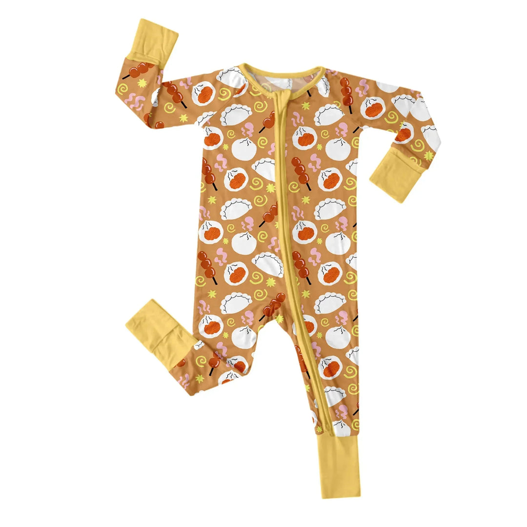 Dumpling Convertible Zippered Romper , Dumpling Convertible Zippered Romper - Newborn