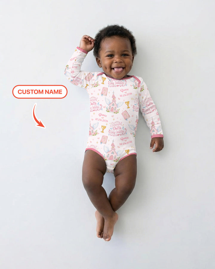 Gerippte Babykleidung mit individuellem Foto - Weich &amp; Skizzenhaft