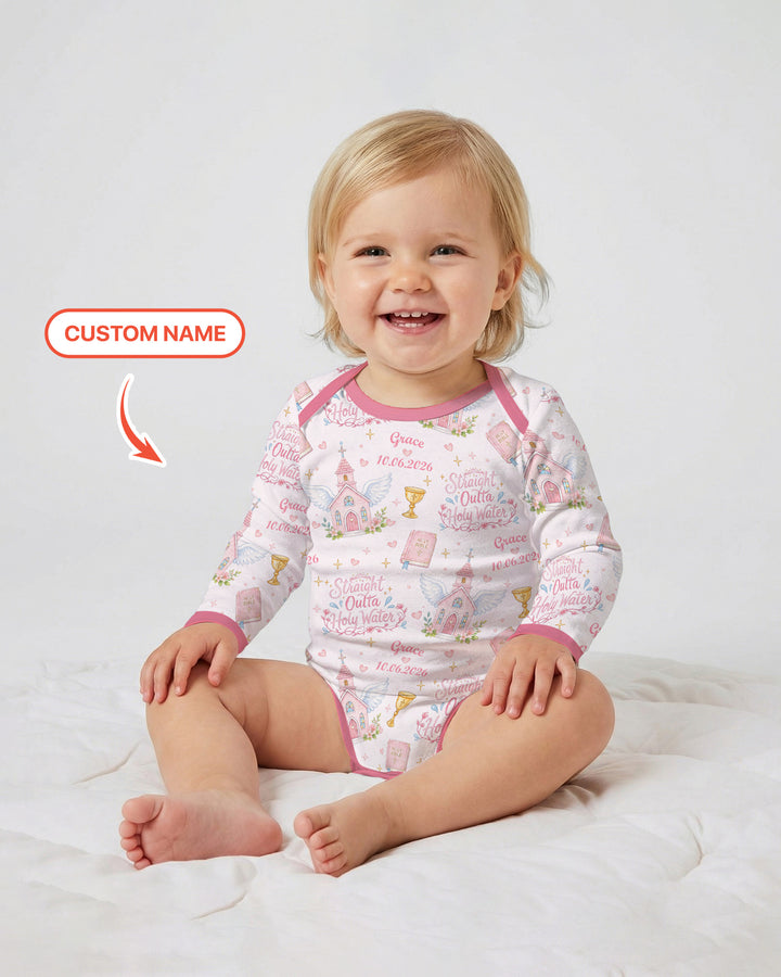 Gerippte Babykleidung mit individuellem Foto - Weich &amp; Skizzenhaft