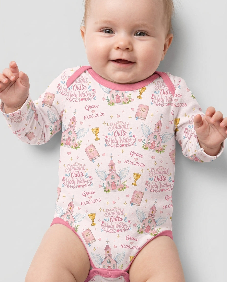 Gerippte Babykleidung mit individuellem Foto - Weich &amp; Skizzenhaft