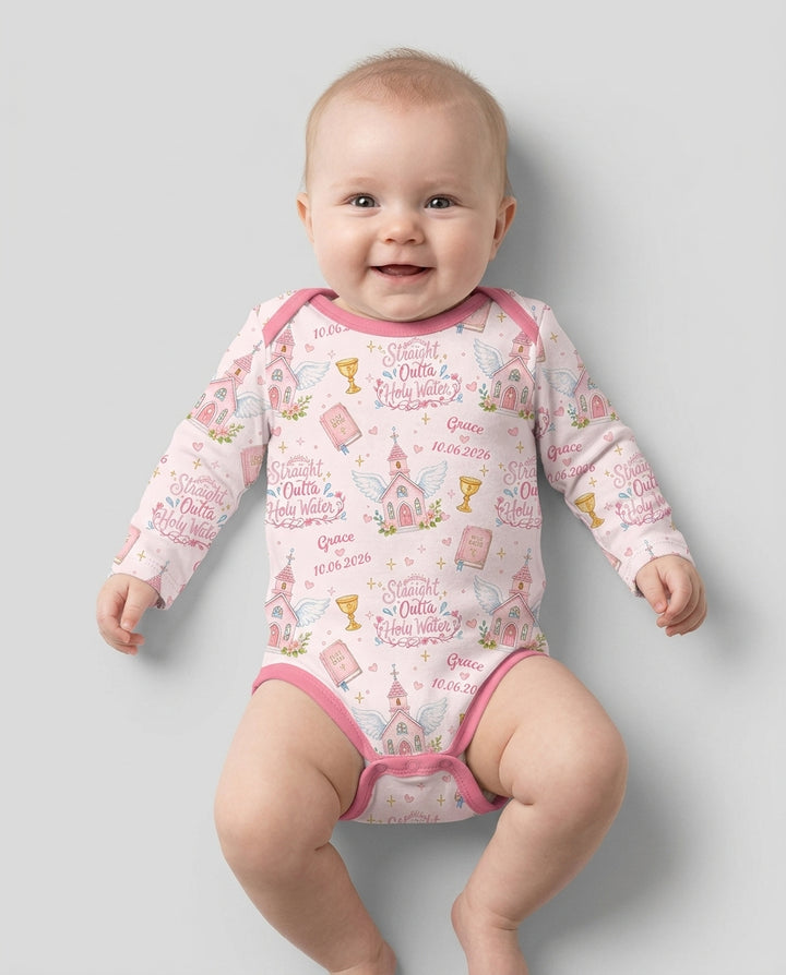 Gerippte Babykleidung mit individuellem Foto - Weich &amp; Skizzenhaft