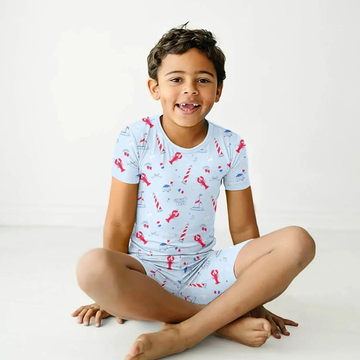 East Coast Two Piece Short Sleeve Shorts Pajama Set , East Coast Two Piece Short Sleeve Shorts Pajama Set - 12-18M
