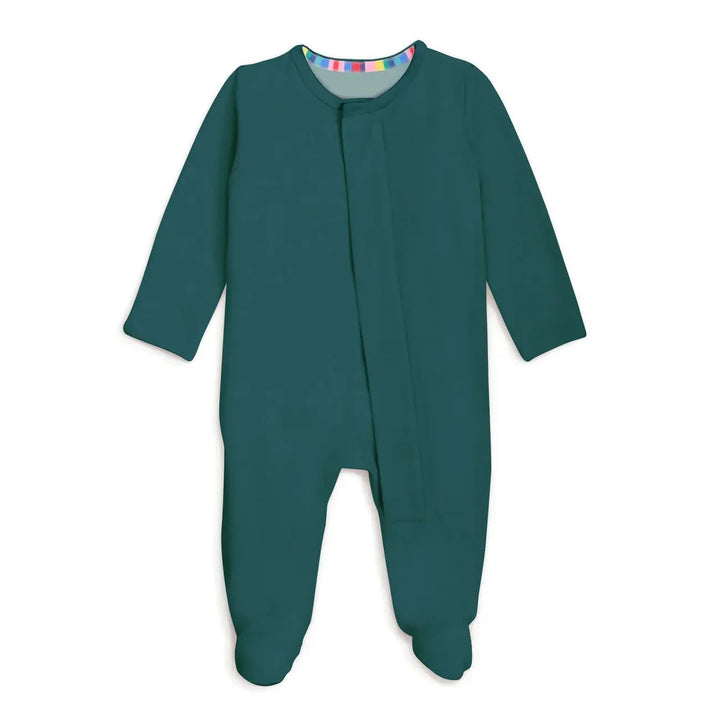 Emerald Magnetic Footie Romper , Emerald Magnetic Footie Romper - Newborn