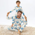 Hannukkah Menorah Family Matching Men's Pajama Set , Hannukkah Menorah Family Matching Men's Pajama Set - Only Shirt / XS