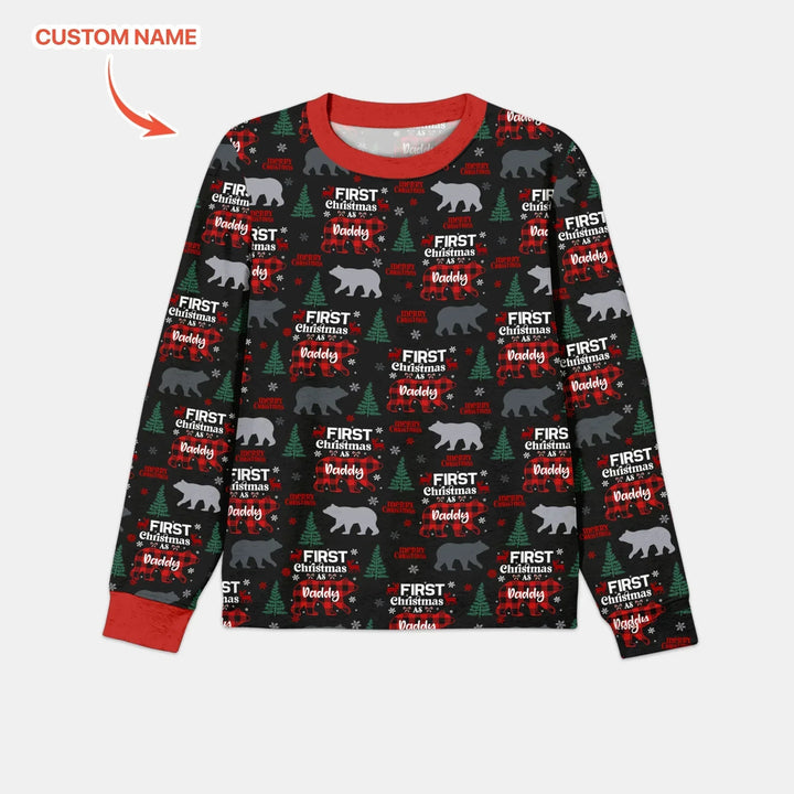 Custom Name Family Bear First Christmas Men's Pajama Set , Custom Name Family Bear First Christmas Men's Pajama Set - Only Shirt / XS