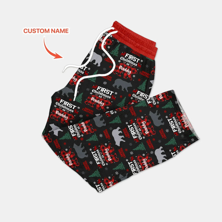 Custom Name Family Bear First Christmas Men's Pajama Set , Custom Name Family Bear First Christmas Men's Pajama Set - Only Pants / XS
