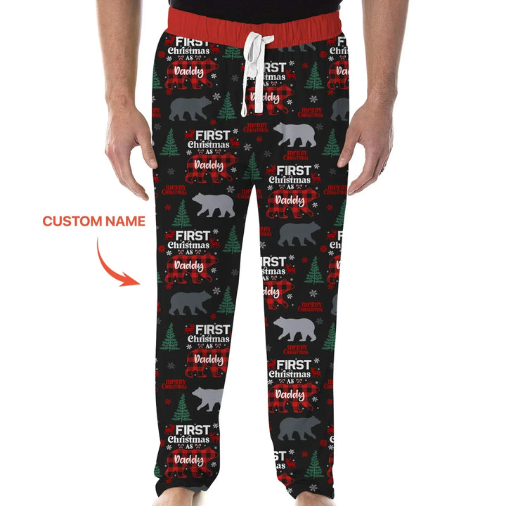 Custom Name Family Bear First Christmas Men's Pajama Set , Custom Name Family Bear First Christmas Men's Pajama Set - Only Shirt / XS