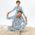 Family Hanukkah Matching Men's Pajama Set , Family Hanukkah Matching Men's Pajama Set - Only Shirt / XS / Blue