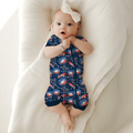Firework Shorty Zippered Romper , Firework Shorty Zippered Romper - Newborn