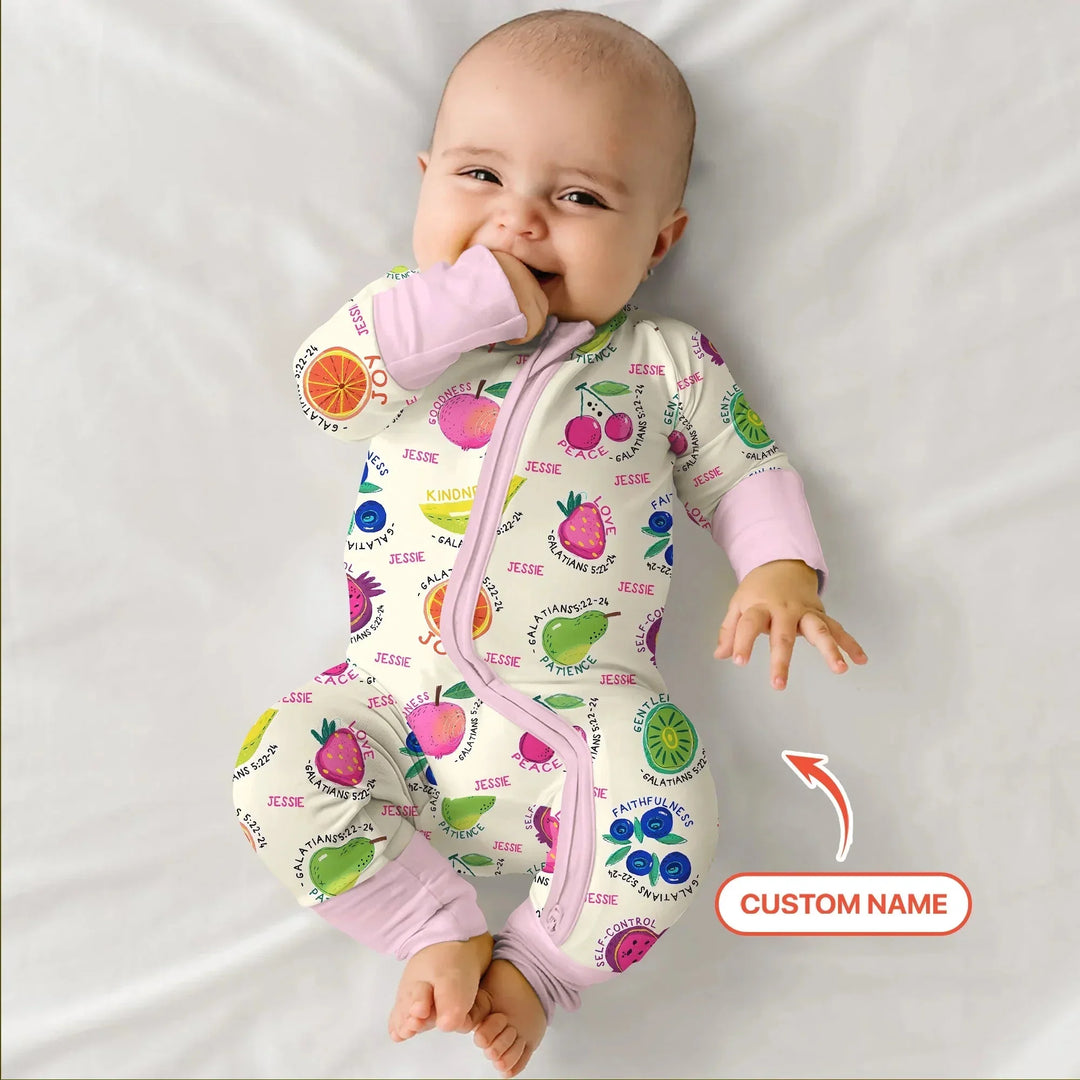 Fruit Of The Spirit custom name Convertible Zippy , Fruit Of The Spirit custom name Convertible Zippy - 0-3M