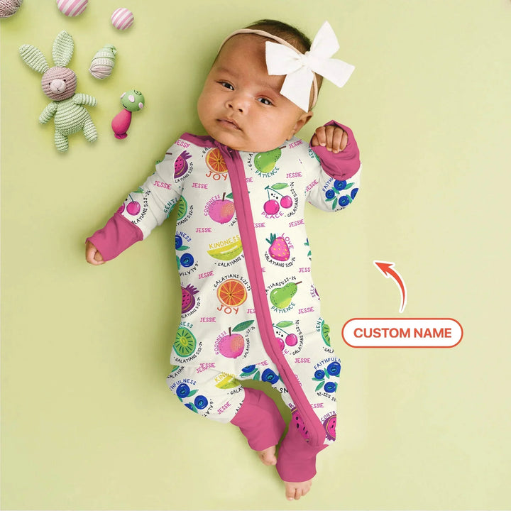 Fruit Of The Spirit custom name Convertible Zippy , Fruit Of The Spirit custom name Convertible Zippy - 0-3M
