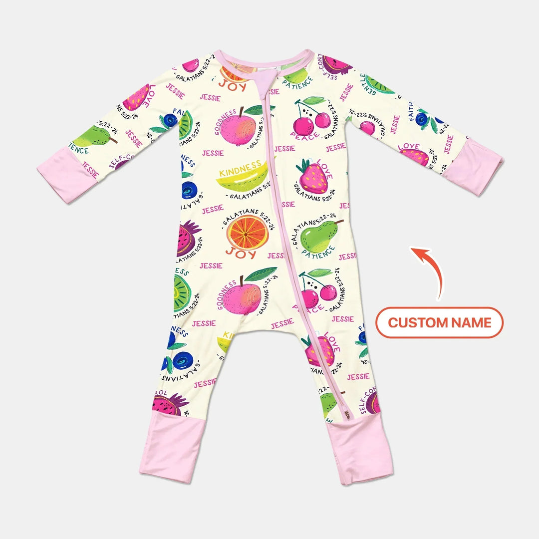 Fruit Of The Spirit custom name Convertible Zippy , Fruit Of The Spirit custom name Convertible Zippy - 0-3M