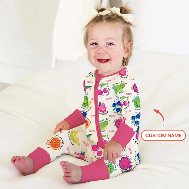 Fruit Of The Spirit custom name Convertible Zippy , Fruit Of The Spirit custom name Convertible Zippy - 0-3M