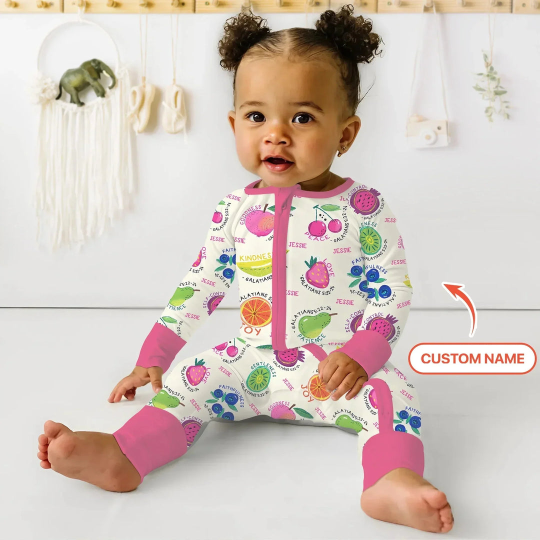 Fruit Of The Spirit custom name Convertible Zippy , Fruit Of The Spirit custom name Convertible Zippy - 0-3M