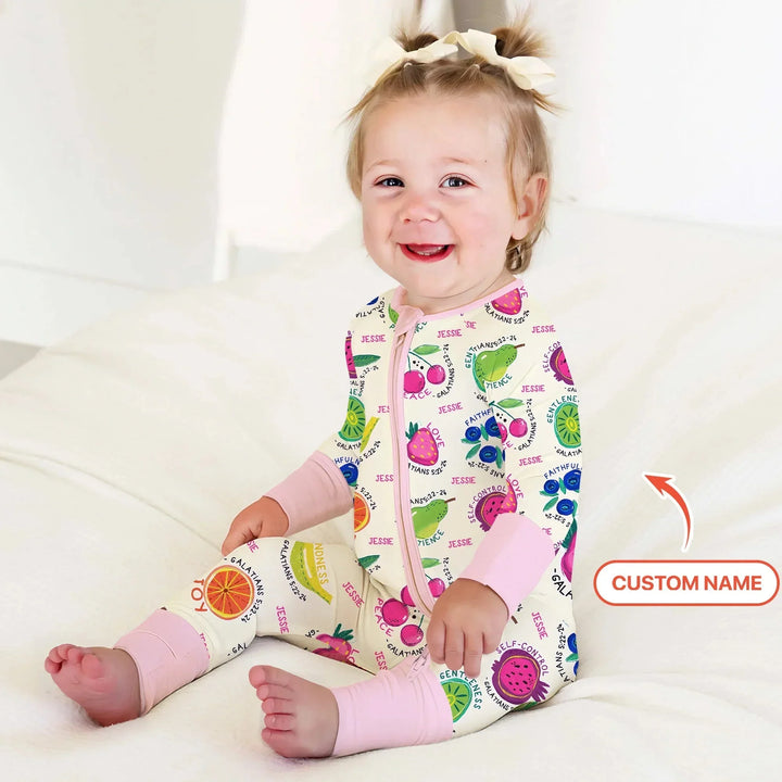 Fruit Of The Spirit custom name Convertible Zippy , Fruit Of The Spirit custom name Convertible Zippy - 0-3M