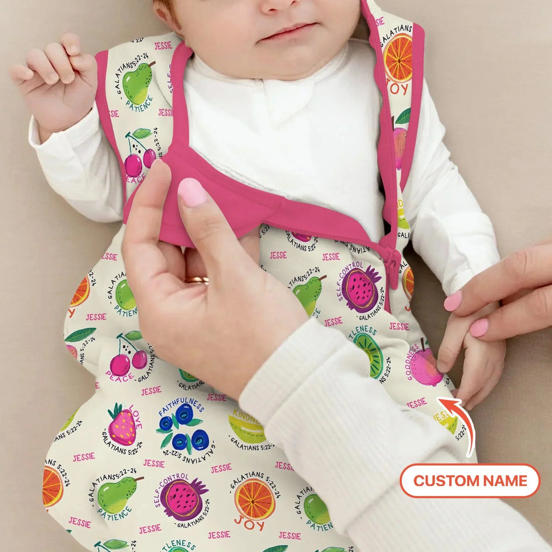 Fruit Of The Spirit Custom Name Sleep Bag , Fruit Of The Spirit Custom Name Sleep Bag - XS / 0.5 TOG