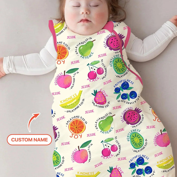 Fruit Of The Spirit Custom Name Sleep Bag , Fruit Of The Spirit Custom Name Sleep Bag - XS / 0.5 TOG